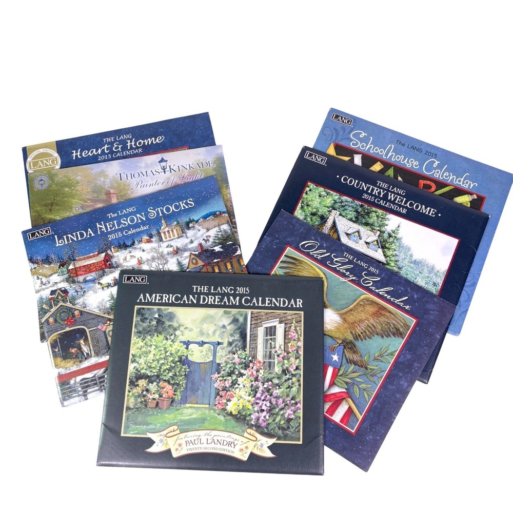 Lang Wall Calendars Paintings Lot of 6 Winget Kinkade Stocks Berry Landry